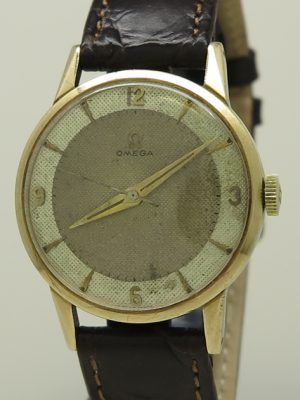 Omega ref 96110 9k Gold 33mm Manual cal.284 Hobnail Dial Dress Watch in Fine Original Vintage Condition from 1956