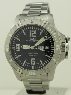 Ball ref DM2036SA Steel Auto 43mm Black Dial Engineer Hydrocarbon Spacemaster Day-Date on Bracelet with Box & Papers