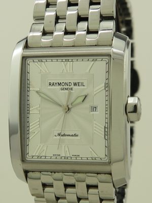 Raymond Weil ref 2671 Steel Auto Midsize 29mm by 39mm Don Giovanni Tank on Bracelet in Stunning Condition