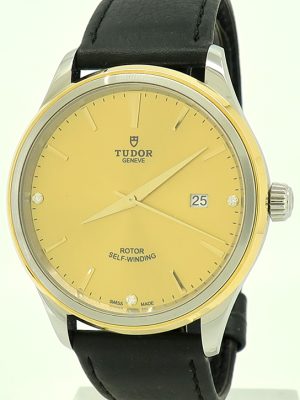 Tudor Ref 12703 Steel & Gold Auto 41mm Diamond Dial Style on Strap w/Everything