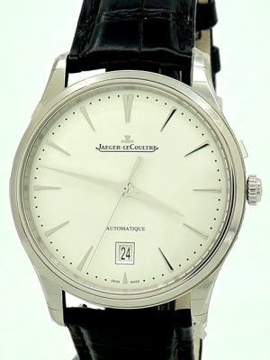 Jaeger LeCoultre ref Q1238420 Steel Auto 39mm Master Ultra Thin Date on Croc w/B&P