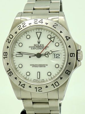 Rolex ref 16570 Steel Auto 39mm White Dial Oyster Perpetual Explorer II