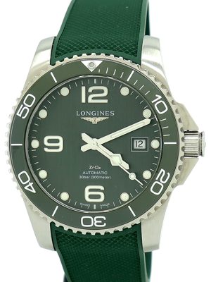 Longines ref L37854066 Steel Auto 41mm Boutique Edition Green Dial HydroConquest w/Everything