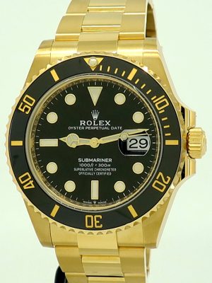 Rolex ref 126618LN 18k YG Auto 41mm Oyster Perpetual Submariner Date w/Everything