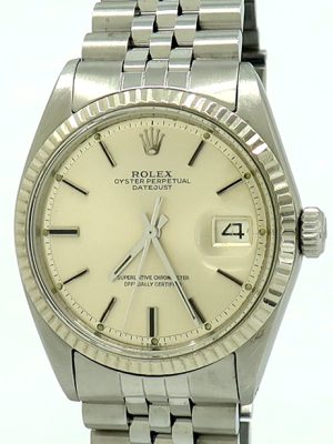 Rolex ref 1601 St/WG Auto 36mm Silver Dial Oyster Perpetual Datejust on Jubilee from 1977