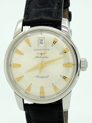 Longines ref L16114754 Steel Auto 35mm Silver Dial Conquest Heritage on Strap w/B&P