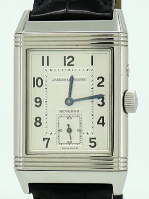 Jaeger LeCoultre ref 270.840.544 Steel Manual Reverso DuoFace on Strap w/B&P