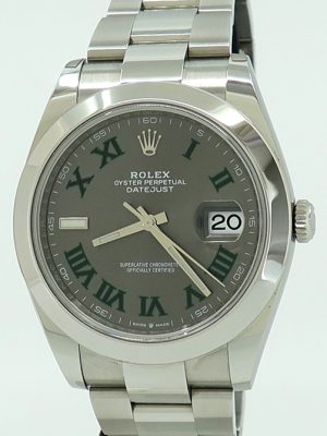 Rolex ref 126300 Steel Auto Wimbledon Dial Oyster Perpetual Datejust 41 on Oyster w/Everything