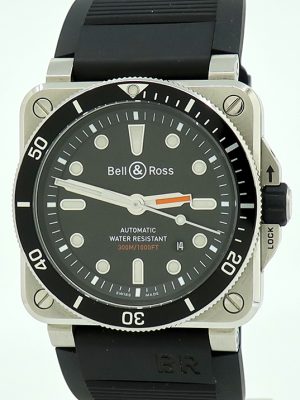 Bell & Ross ref BR03-92 Steel Auto 42mm Instrument Diver on Rubber w/B&P