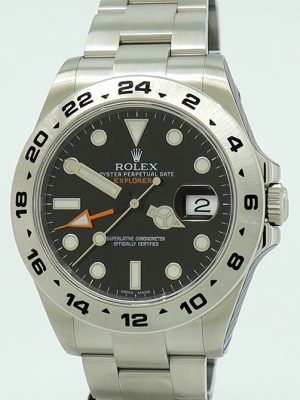 Rolex ref 216570 Steel Auto 42mm Black Dial Oyster Perpetual Explorer II w/Everything