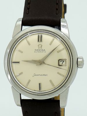 Omega ref 2849 Steel Auto cal.503 34mm Silver Dial Seamaster Date on Strap c.1961