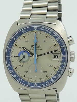Omega ref 176.077 Steel Auto cal.1040 40mm Silver Dial Seamaster Chronograph on Bracelet