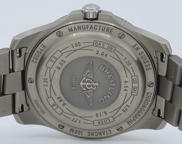 Breitling ref E79362 Titanium 42mm Blue Dial Aerospace Advantage on Bracelet w/B&P - Image 6
