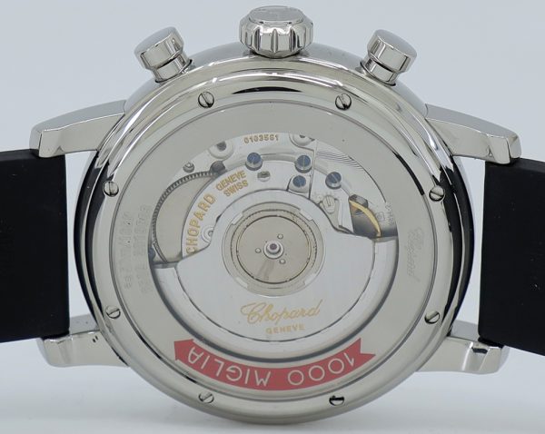 Chopard ref 168589-3001 Steel Auto 42mm Silver Dial Mille Miglia Classic Chrono on Rubber w/B&P - Image 6