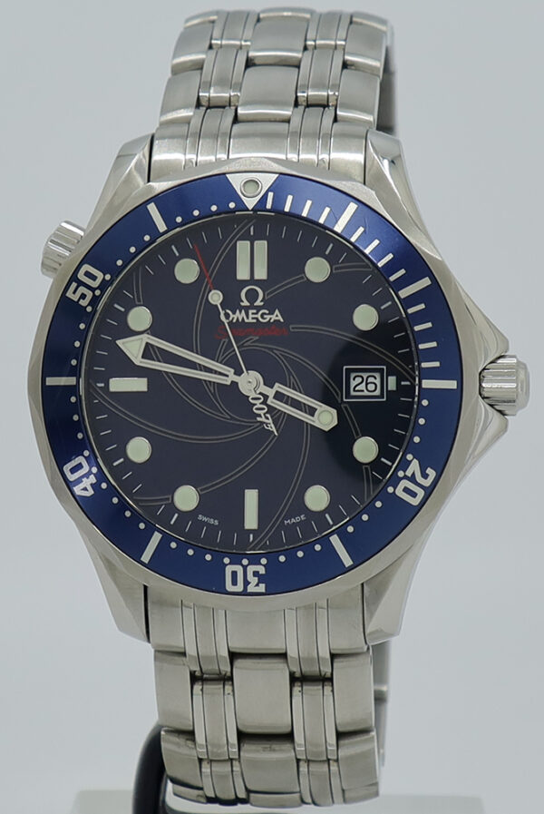 Omega ref 2226.80.00 Steel Auto 41mm Blue Dial Seamaster 300m LE 007 Bond on Bracelet w/B&P