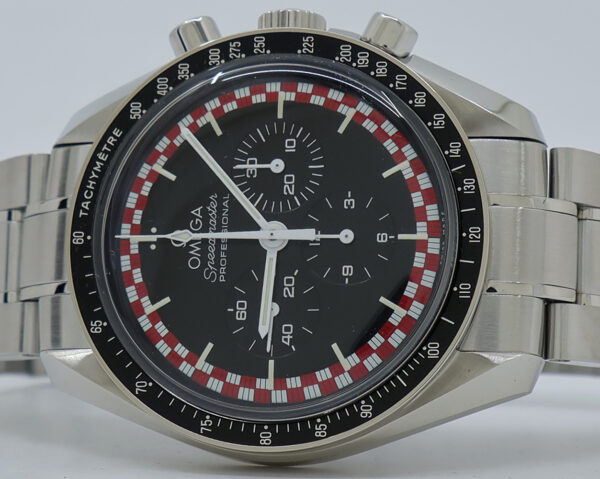 Omega ref 31130423001004 Steel 42mm Manual cal.1861 Racing Dial Tin Tin Moonwatch on Brac New Old Stock w/B&P - Image 4