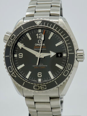 Omega ref 21530442101001 Steel Auto 43.5mm Black Dial  Seamaster Planet Ocean 600m on Bracelet w/Everything