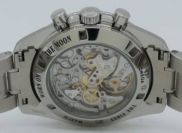 Omega ref 31130423001006 Steel Manual cal.1863 42mm Speedmaster Sapphire Sandwich Moonwatch on Brac w/B&P - Image 6