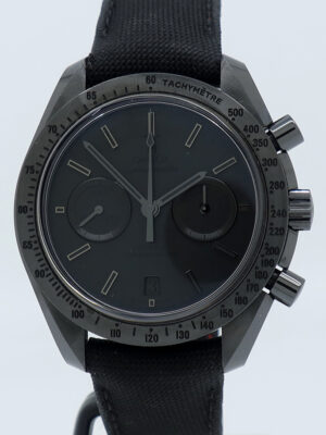 Omega ref 31192445101005 Ceramic Auto 44mm Speedmaster Dark Side of the Moon Black on Strap w/B&P