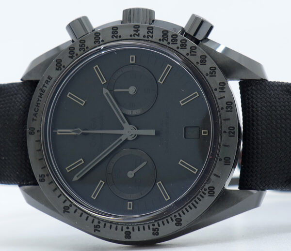 Omega ref 31192445101005 Ceramic Auto 44mm Speedmaster Dark Side of the Moon Black on Strap w/B&P - Image 4