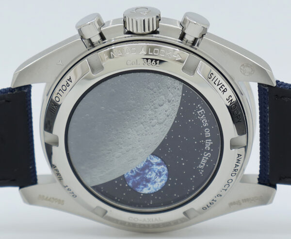 Omega ref 31032425002001 Steel Manual cal.3861 42mm Speedmaster Silver Snoopy on Strap w/B&P - Image 6
