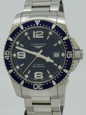 Longines ref L37424966 Steel Auto 41mm Blue Dial HydroConquest on Bracelet w/B&P