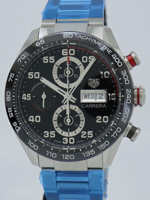Tag Heuer ref CBN2A1AA Steel Auto 44mm Black Dial Carrera Chrono Date on Bracelet Unworn w/B&P