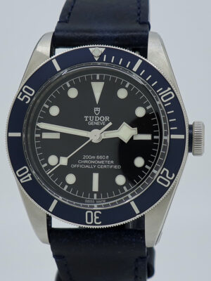 Tudor Ref 79230B Steel Auto 41mm Black Bay Blue on Strap w/Everything