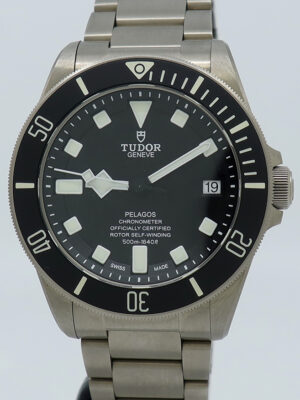 Tudor Ref 25600TN Titanium Auto 42mm Black Pelagos on Bracelet w/Everything