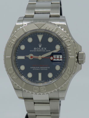 Rolex ref 116622 Steel & Platinum Auto 40mm Blue Dial Oyster Perpetual Yacht-Master on Oyster w/B&P