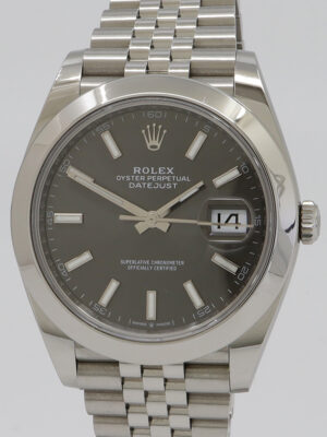 Rolex ref 126300 Steel Auto Slate Grey Dial Oyster Perpetual Datejust 41 on Jubilee w/B&P