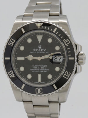 Rolex ref 116610 Steel Auto 40mm Black Dial Ceramic Bezel Oyster Perpetual Submariner Date on Oyster w/B&P